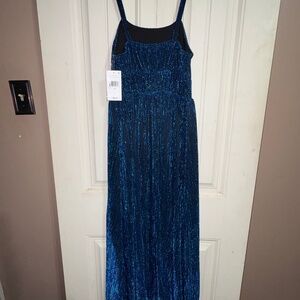 Girls teal blue maxi